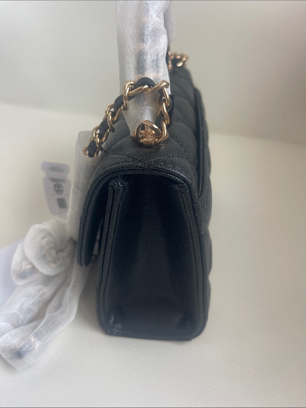 CHANEL 23 P Black Quilted Mini Top-Handle Bag with Gold Chain Hardware - Picture 4 of 13